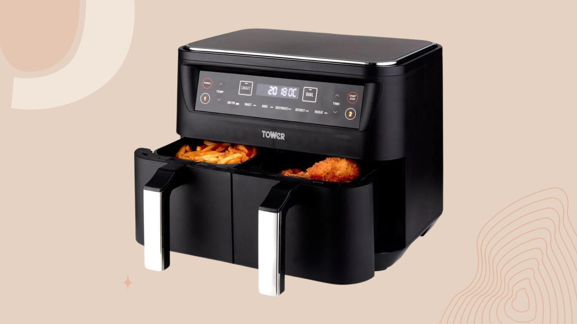 Ultrean Air Fryer, 4.2qt Electric Hot Air Fryers Oven Oilless Cooker with LCD