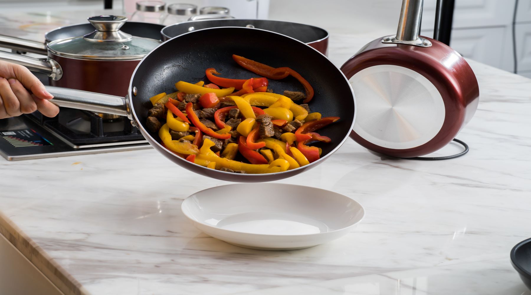 T-Fal A80789 Specialty Nonstick Dishwasher Safe Oven Safe Pfoa-Free Jumbo  Wok Cookware, Delivery Near You